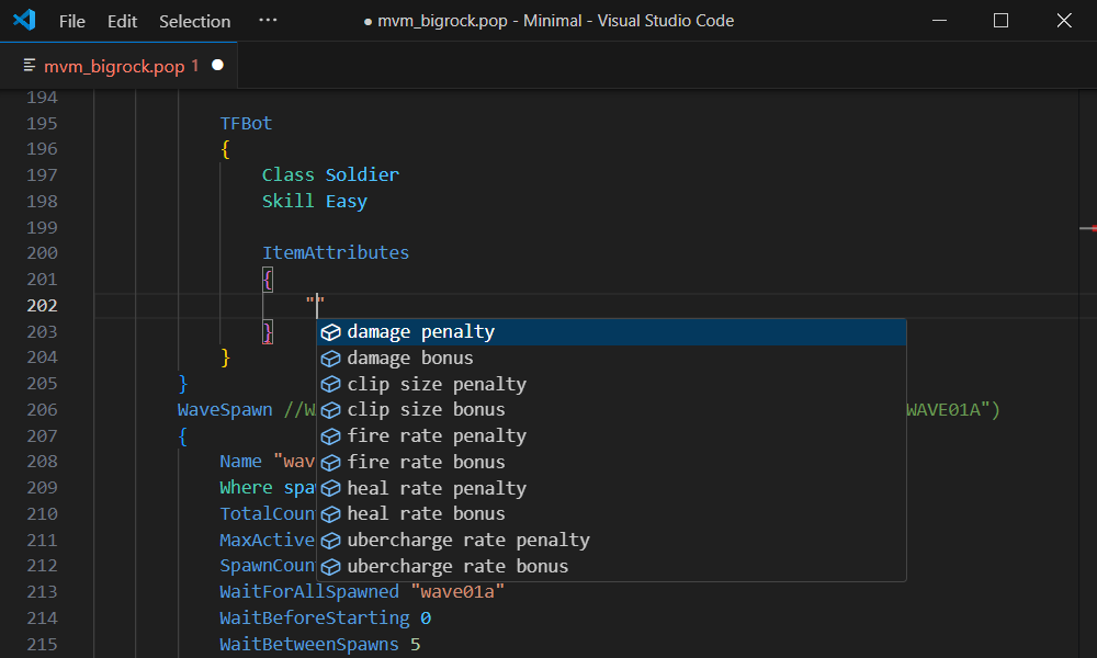 keys autocompletion