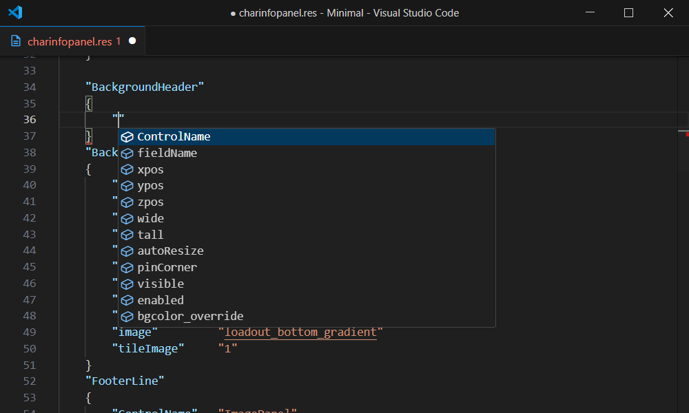 keys autocompletion
